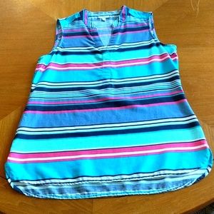Talbots Striped Sleeveless Tunic